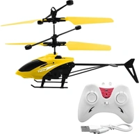 Kids Flying Helicopter with Remote Control (Multicolour) - 19 cm x 6 cm, Multicolour